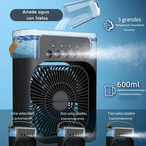 AQUA COOLER©3 en 1 | Mini Ventilador Portátil con Humidificador