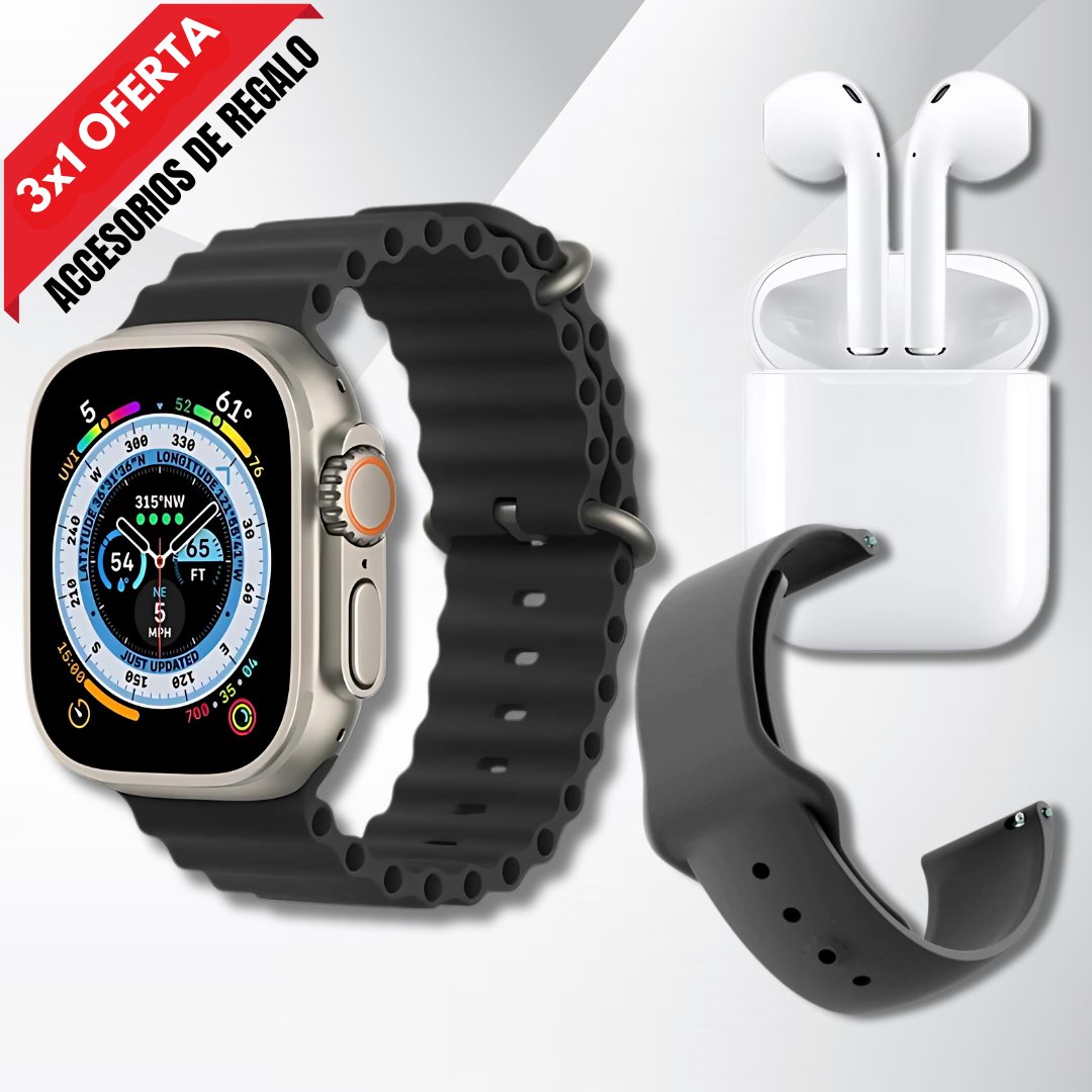 SMARTWATCH ULTRA 18® (Haz y Recibe Llamadas) +AirPods