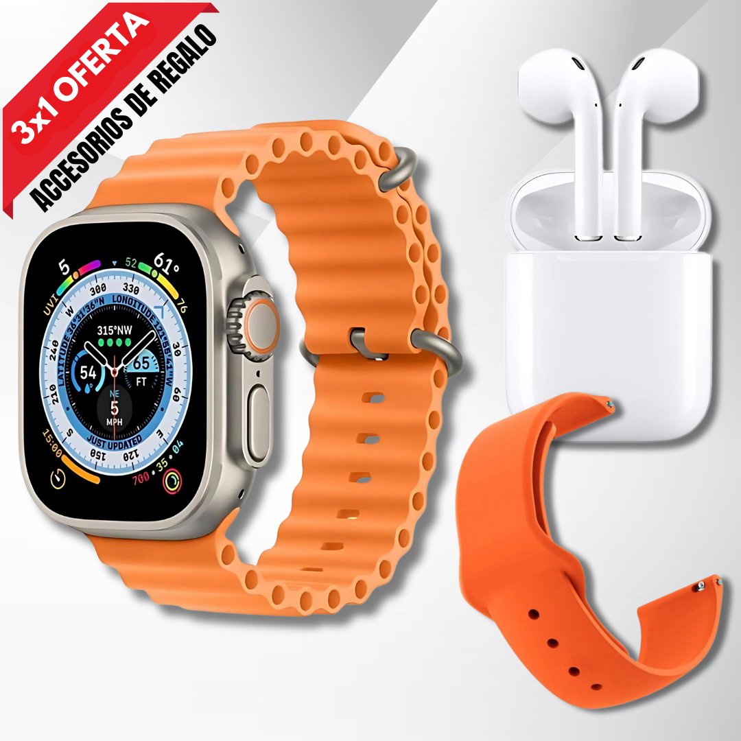 SMARTWATCH ULTRA 18® (Haz y Recibe Llamadas) +AirPods