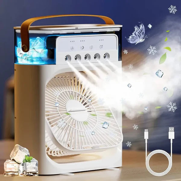 AQUA COOLER©3 en 1 | Mini Ventilador Portátil con Humidificador